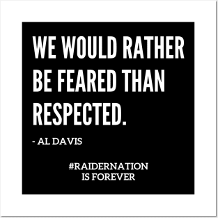 Famous Al Davis Fear Quote Posters and Art